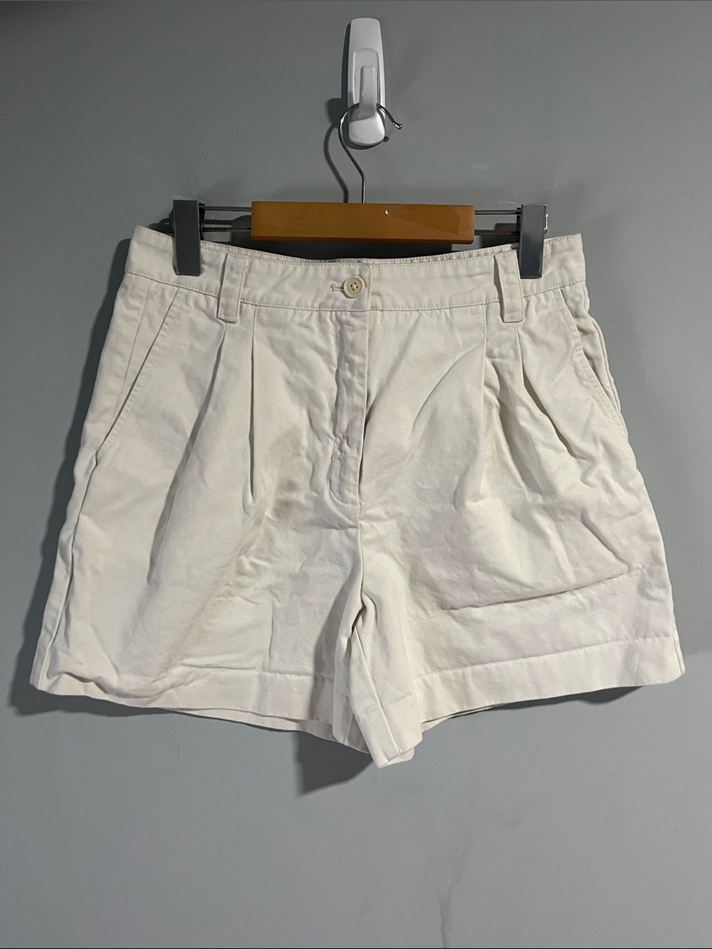 Aritzia Sunday Best Cotton Pleated Front Shorts